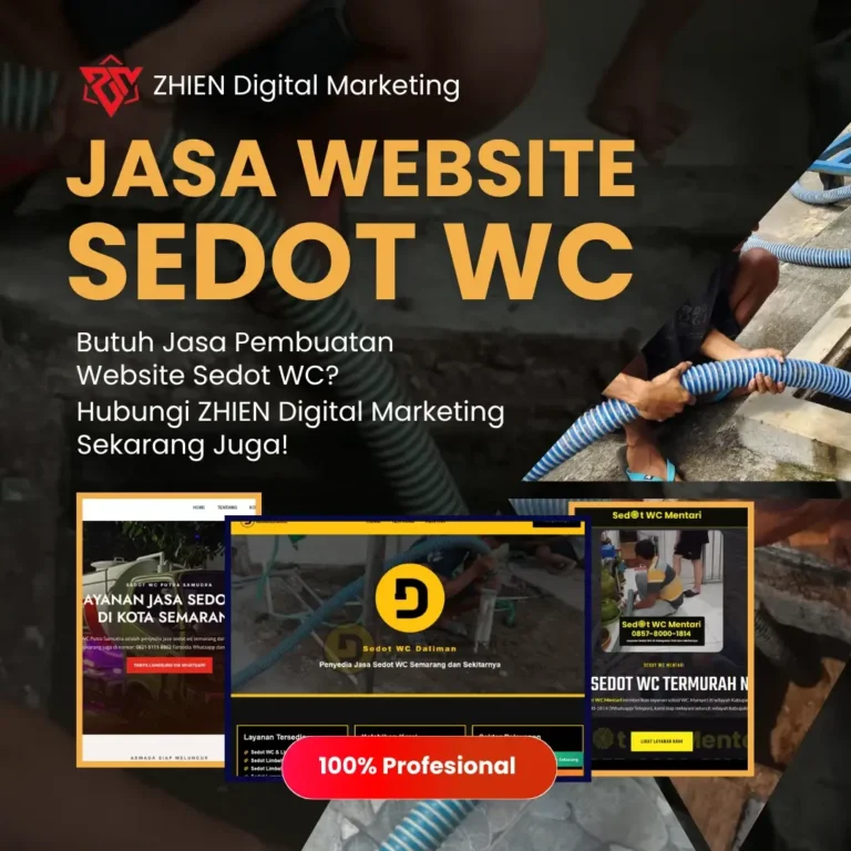 Jasa Website Sedot WC - ZHIEN Digital Marketing