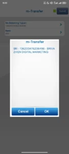 BRIVA ZHIEN DIGITAL MARKETING (Penipuan mengatasnamakan PT ZHIEN DIGITAL MARKETING)