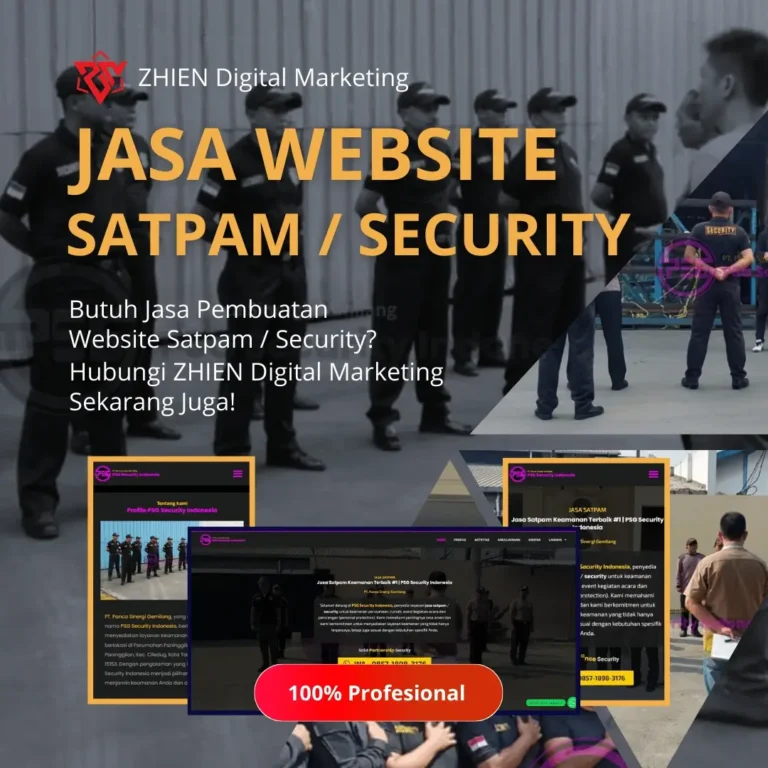Jasa Website Satpam - ZHIEN Digital Marketing